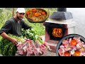 Winter traditional shalgam gosht  handi dum shorba in wood fire oven ii with subtitles ii asmr i