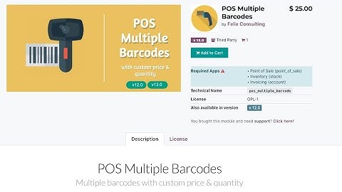 [ODOO POS] Multiple Barcode Demo