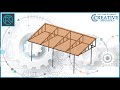 Металлоконструкции в Компас 3D Навес в Компас 3D