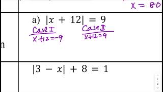 Information 1.4 Solving Absolute Value Equations (Algebra 2) Guide