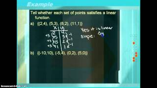 Identifying a Linear Function from Ordered Pairs