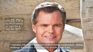 Murren sold 32.5% (to 1 d.p.) of his MGM shares between July 31 and Sept 8 2017, not 80%