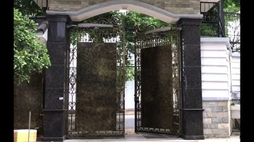 Cổng mở ra ngoài lắp mô tơ cánh tay đòn tự động King Gates - Italy