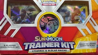Do You Play Pokemon Tcg ? Pokemon Sun And Moon Trainer Kit Lycanroc Alolan Raichu Opening