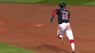 MIL@CLE: Lindor swipes three bags in win vs. Brewers