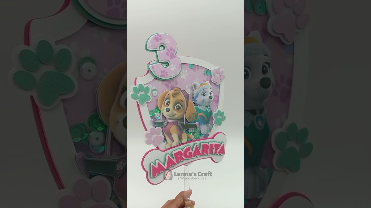 Paw Patrol Pink Cake Topper