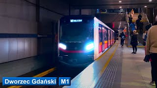 Dworzec Gdański Line M1 Warsaw Metro Alstom Metropolis 98B - Siemens Inspiro - Škoda Varsovia