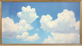 CLOUD OIL PAINTING FRAMED TV ART WALLPAPER SCREENSAVER SOFT PIANO MUSIC FOR RELAXING HOME AMBIANCE screenshot 4
