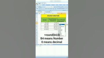 Round Function in excel #exceltutorial #shorts