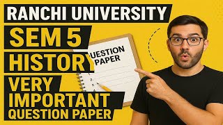 Mj9 History Semester 5 Ranchi University Previous Year Question Paper 2023
