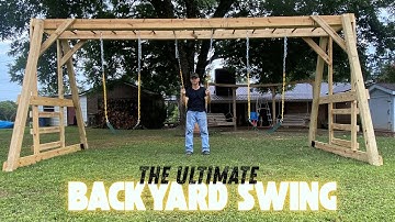 Building a DIY Backyard Swing Set + Monkey Bars | Step-by-Step