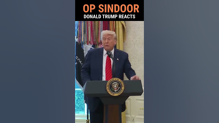 Trump Reacts To Operation Sindoor | India-Pakistan News