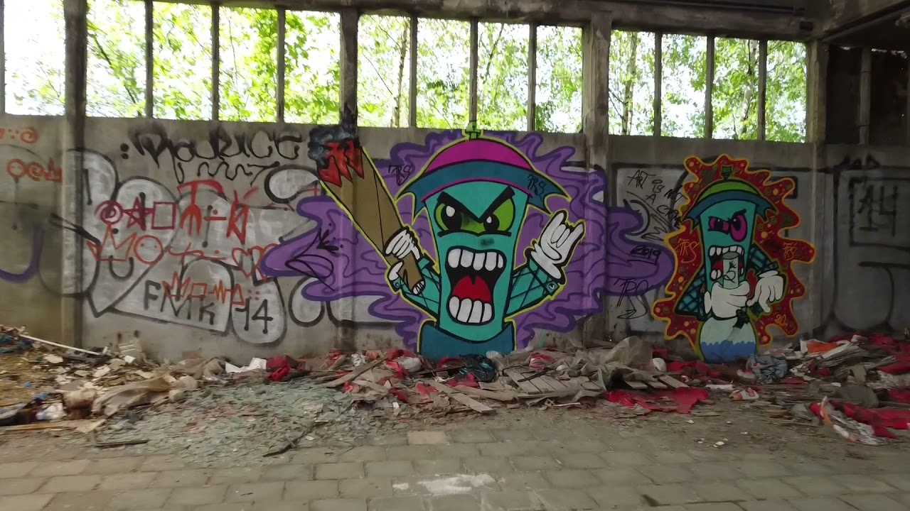 Verlaten station in Montzen met de DJI Mini 2 drone