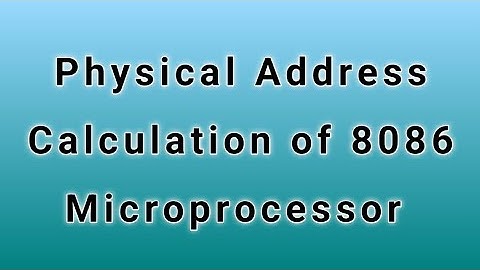 physical address calculation of 8086 microprocessor in Telugu/diploma/B.tech/ECE/pls subscribe