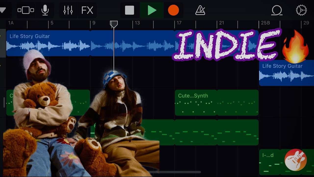 How to Make an INDIE/BEDROOM POP Beat on GarageBand iOS!