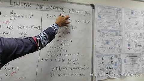 Simultaneous linear differential equation in tamil problem 1