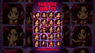 Which one would you spam in chat? 🧛‍♀️🩸 20 animated vampire emotes for Twitch, Kick & Discord🦇