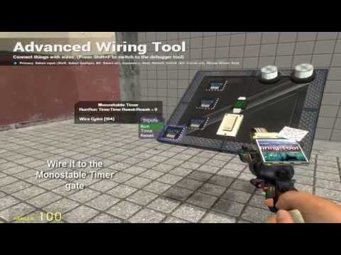 Garry's Mod Tutorial - how to create a wire door with sound and two buttons!