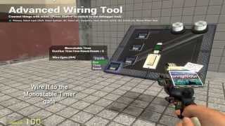 Garry's Mod Tutorial - how to create a wire door with sound and two buttons!