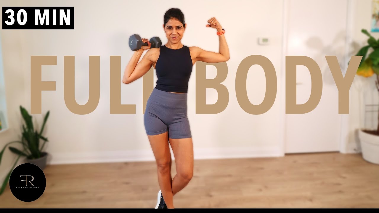 30 Min FULL BODY Fat Burning HIIT 🔥 | Dumbbells + Bodyweight Workout ...