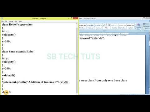 Single Inheritance in Java With Program Execution | Inheritance | Java ...