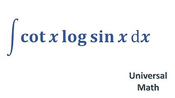 integrate cotx log sinx dx #universalmath #integration
