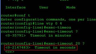 21. EXEC TIMEOUT Command
