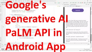 How to integrate Google's generative AI PaLM API with cURL using JSON RestAPI in your Android App