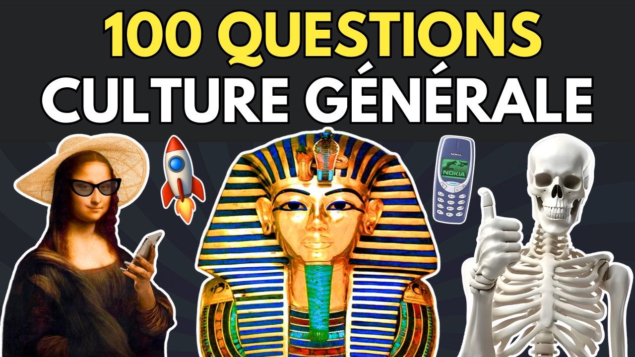Es-tu vraiment CULTIVÉ? 🤔🧠 : 100 Questions de Culture Générale