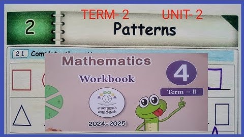 Patterns, CLASS-4,  MATHS WORKBOOK KEY ANSWERS TERM 2