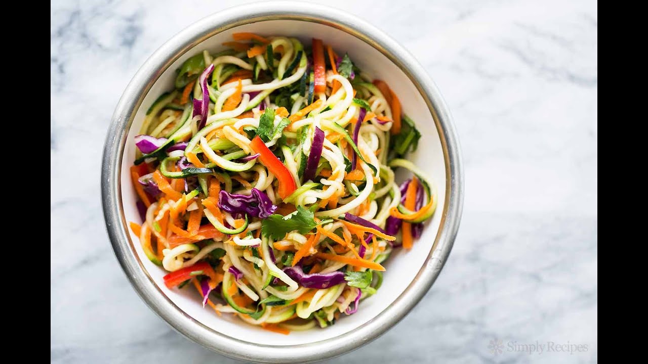 How to Make Asian Zoodle Salad YouTube