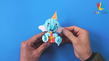 How to Make a Elephant Popup 3D Card | 3D Pop up Maker for Birthday