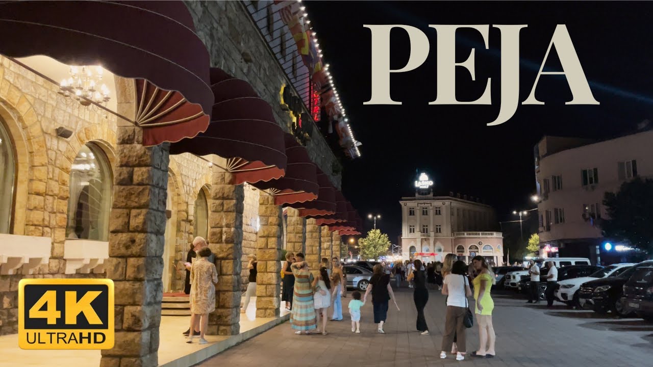 Summer Night Walk in Peja, Kosovo | August 2024