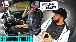 Confident Learner Driver FAILS Driving Test | 21 FAULTS