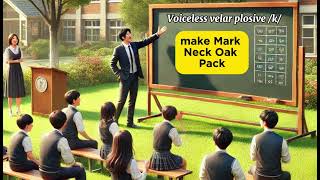 Voiceless velar plosive /k/  American English pronunciation #english #learnenglish #pronounciation