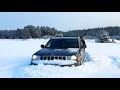 Jeep Grand Cherokee в СНЕГУ. Испытание низкого давления в шинах. Снежное бездорожье.