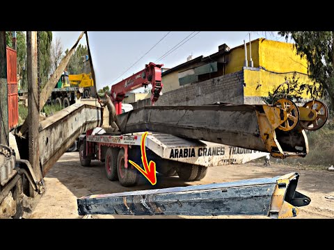 The Crane Boom Was Broken Due to Heavy Lifting Then it Was Straightened By Experts || The