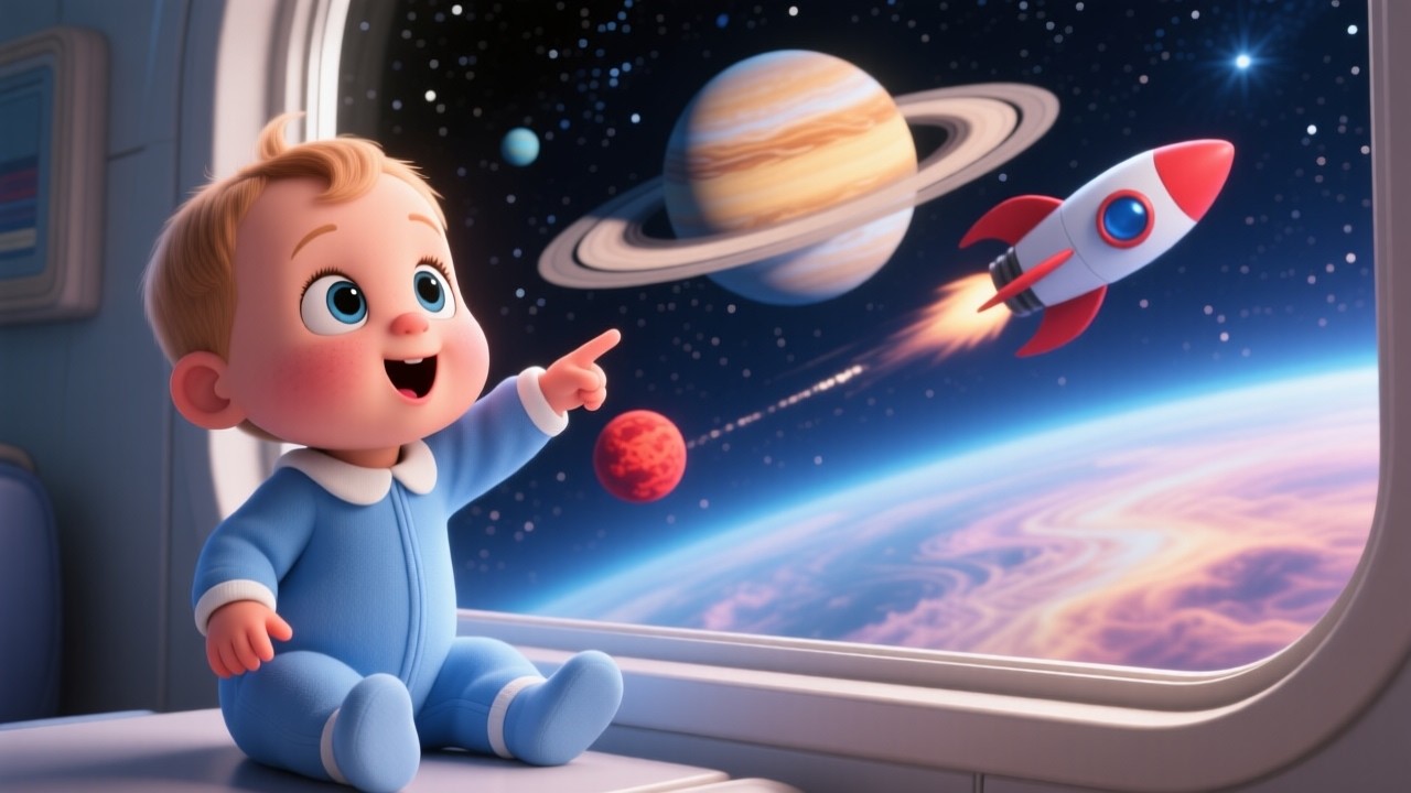 Baby's Magical Rocket 🚀 Fun Space Song for Kids | Learn Planets with ...