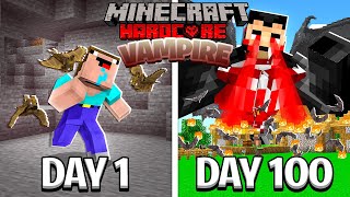 Baby Shark - I Survived 100 Days as a VAMPIRE in HARDCORE Minecraft - Animation!