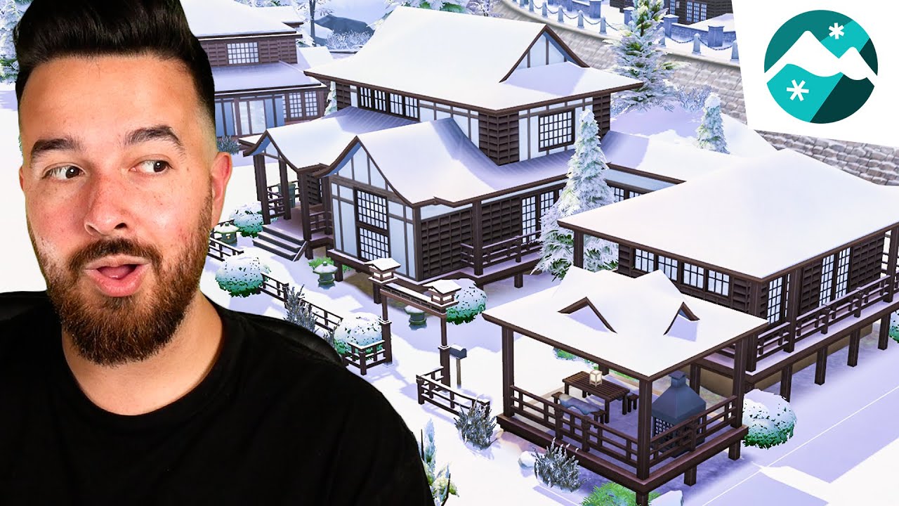 My favourite lot I built for The Sims 4 Snowy Escape!
