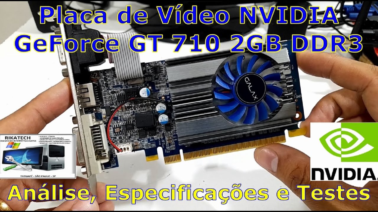 Placa de Vídeo Colorful, GeForce, GT 710, 1GB GDDR3, 64Bit, GT710
