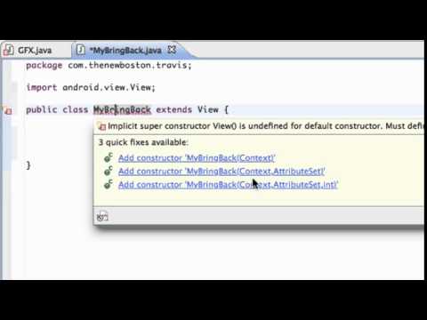 Android Application Development Tutorial   063   Using a Constructor to pass Context