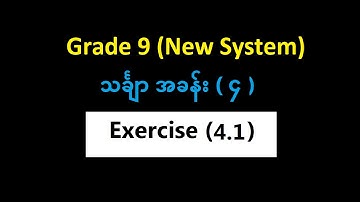 Grade 9 Mathematics 1 Chapter (4)  Exercise (4.1) | Yinn Academy
