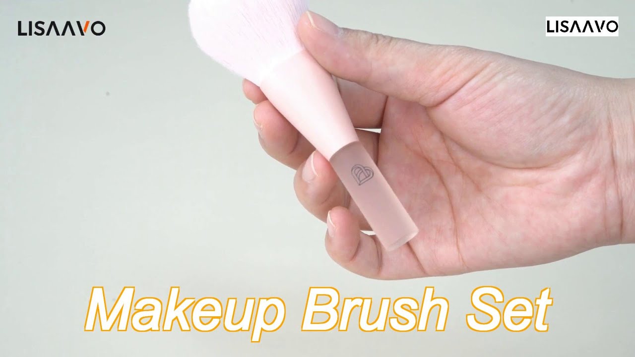 9-piece mini travel makeup brush set with 300,000+ ultra-soft bristles and macaron color options