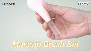 9-piece mini travel makeup brush set with 300,000+ ultra-soft bristles and macaron color options screenshot 5