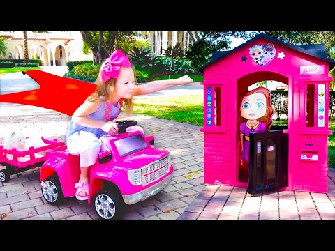 Nastya aide les poupées à trouver une maison pour leurs jouets