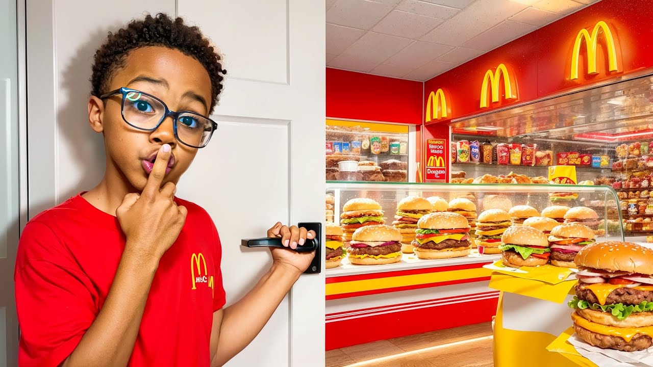 I built a SECRET McDonald's in my ROOM!