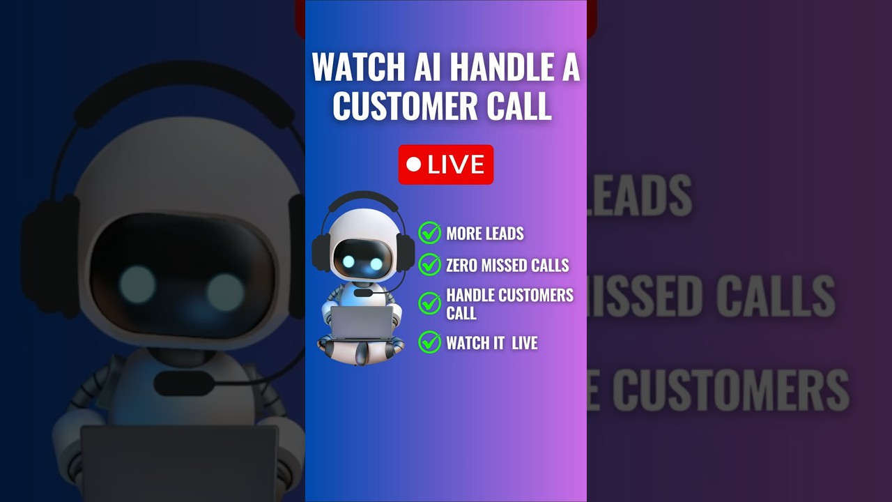 AI voice agent demo handling customer call for plumbing service