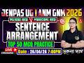 Sentence Arrangement MCQ Practice | ANM GNM English Class 2026 JENPAS UG 2026 Competitive Exams