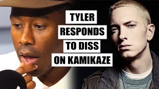 Tyler Talks About Eminem Dissing Him on Kamikaze | ET Response